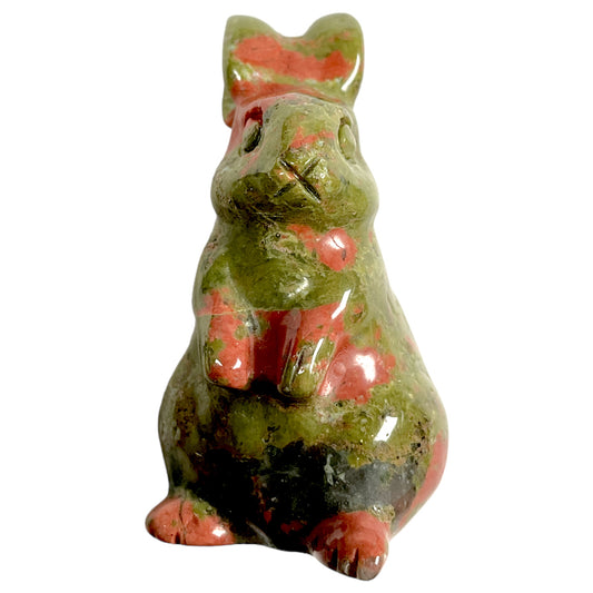 Figurine Lapin en Unakite