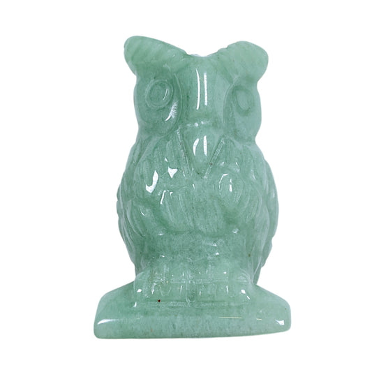 Figurine Hibou en Aventurine verte