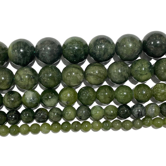 Fil de perle Jade de Thailande foncé A+