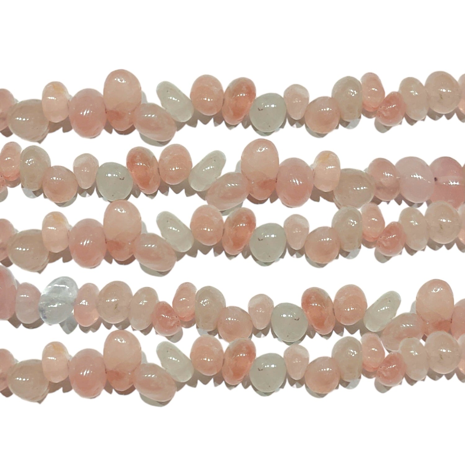 Fil de pierre baroque Quartz rose de Madagascar - Foliesbijoux
