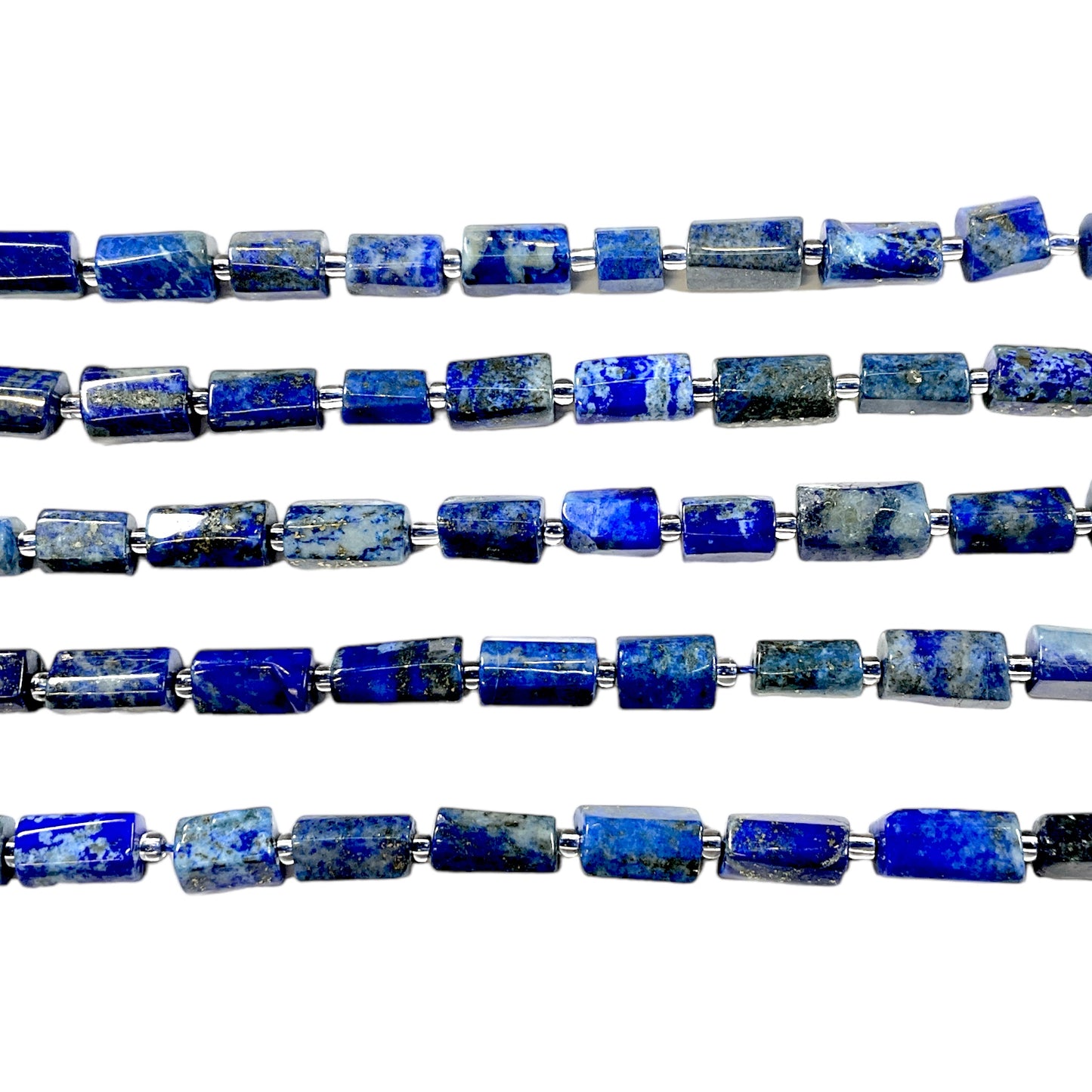 Lapis Lazuli Fil in Pearl Faceted