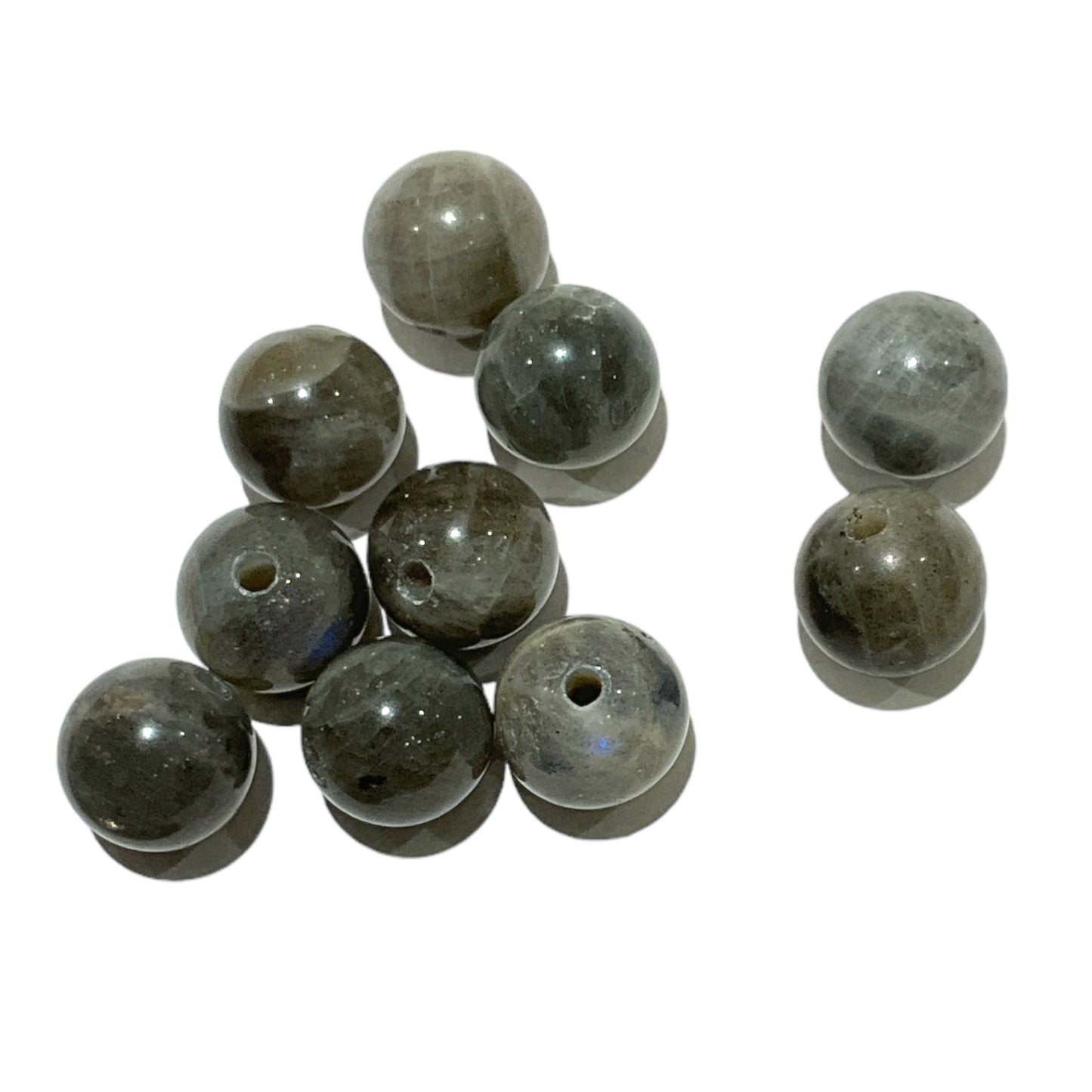 Lot de 10 perles Labradorite – Trou de 1,5 mm