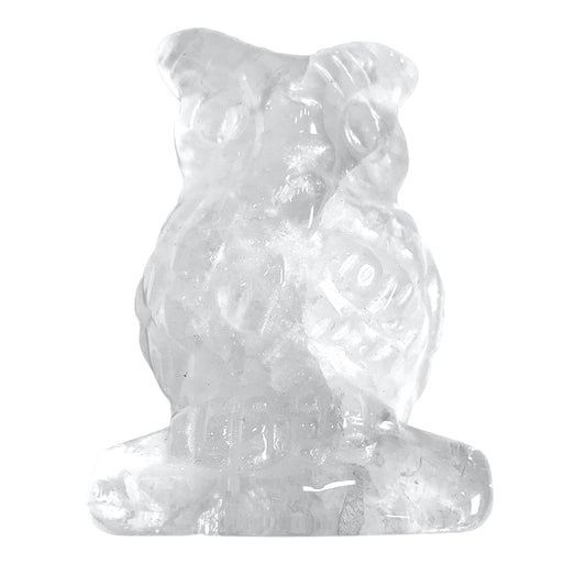 Figurine Hibou en Cristal de roche