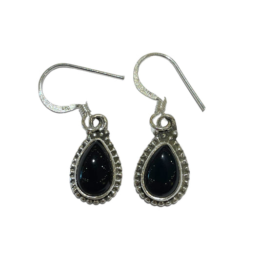 Boucle d'oreille en Argent 925 & onyx