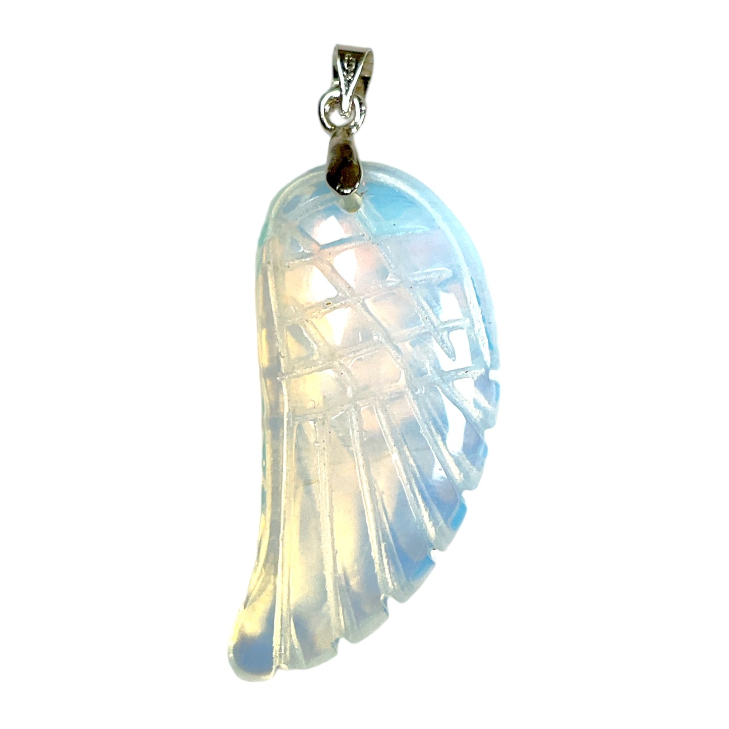 Pendentif Opaline en aile épaisse