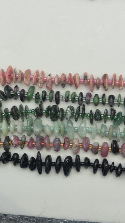 Baroque stone bead strand 5x12 mm (27 beads available)