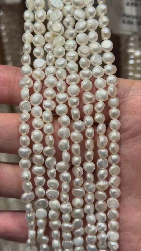 Fil de perle d’eau douce 4-4.5 mm [51]