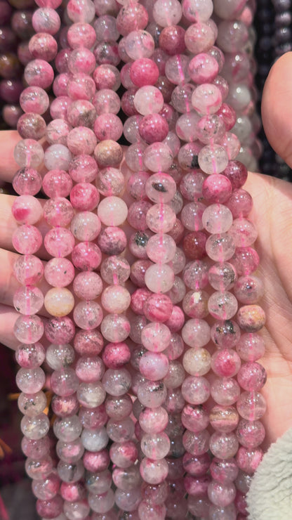 AAA Brazilian Quartz Rhodonite Bead Strand