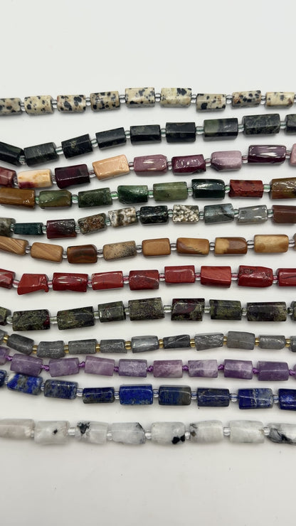 Fil de perle forme cylindrique 8x12 mm (85 pierres disponible) NEW