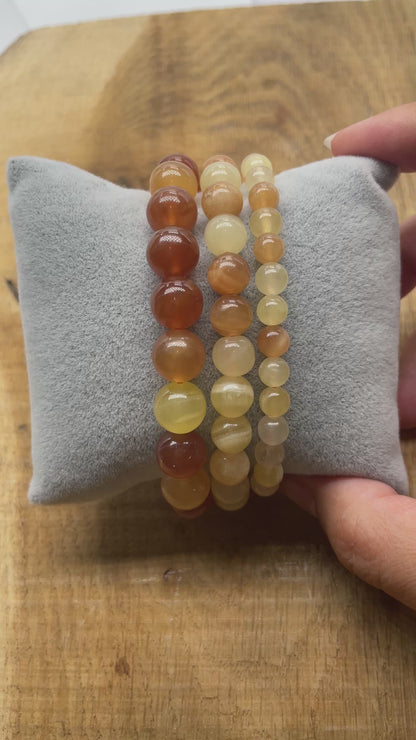 Bracelet Calcite multicolore rouge AA