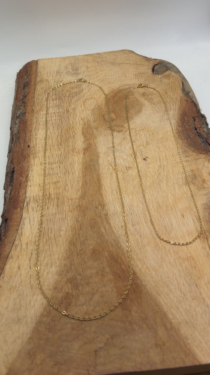 10 chaînes en acier doré inoxydable modèle 9 (2 tailles de maillons 0.4/0.5 disponible)