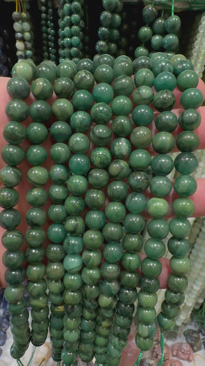 Fil de perle Jade Vert Africain AA