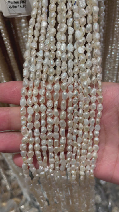 Fil de perle d’eau douce 4-4.5 mm [35]