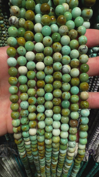 Fil de perles Turquoise de Mongolie A