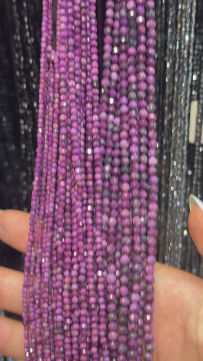 Fil de perles facettées Sugilite