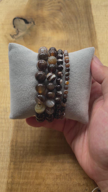 Bracelet Agate marron A