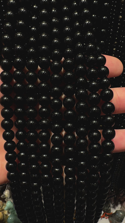 Fil de perle Obsidienne noire A