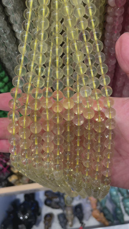 Lemon Quartz gemstone string