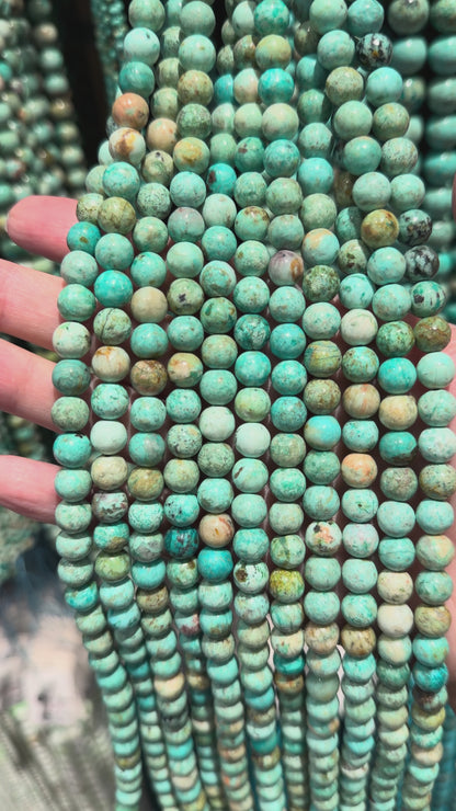 Fil de perle Turquoise du Pérou AAA