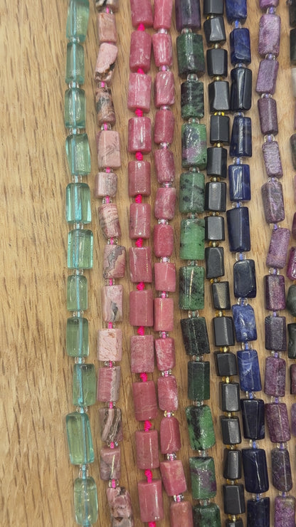 Fil de perle forme cylindrique 8x12 mm (85 pierres disponible) NEW