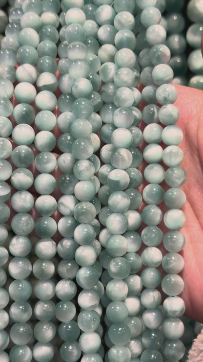 AA Green Moonstone Bead Strand - AA Garnierite