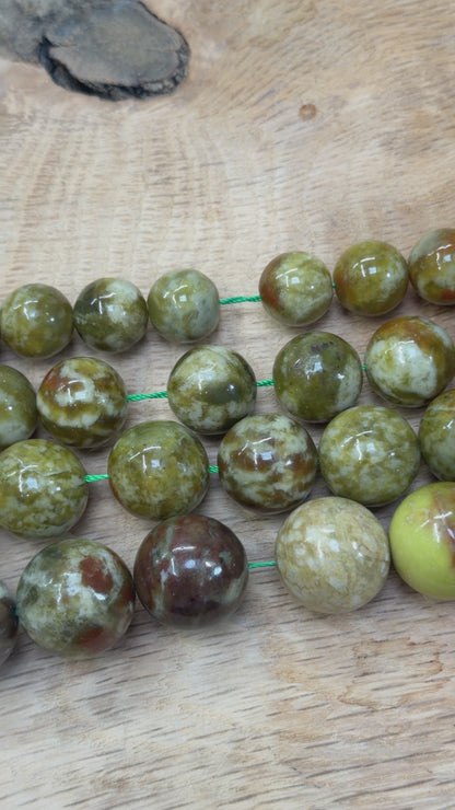 Lemon Serpentine Bead Strand A