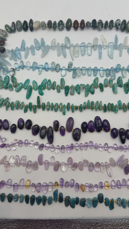 Natural Stone Bead Strand 8x19 mm (29 beads available)