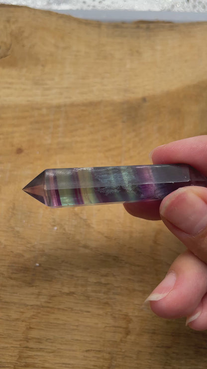 Mini pointe biterminée en fluorine 1x6 cm