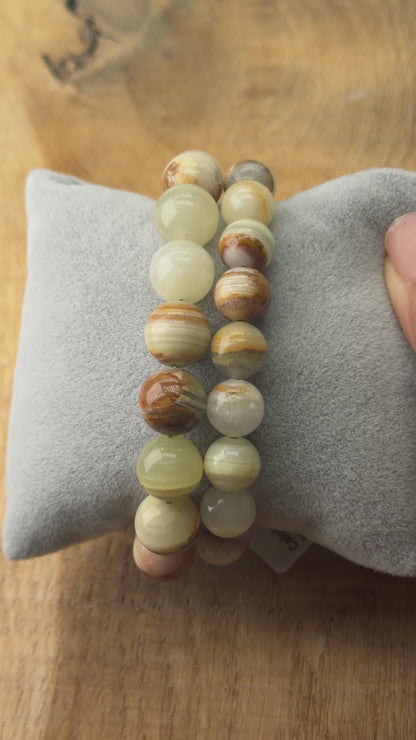Bracelet Calcite rubanée multicolore A