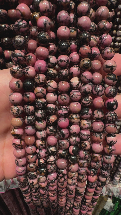 Fil de perle Rhodonite AA