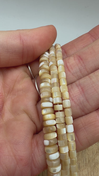 Fil de nacre dorée forme rondelle (3 tailles disponible)