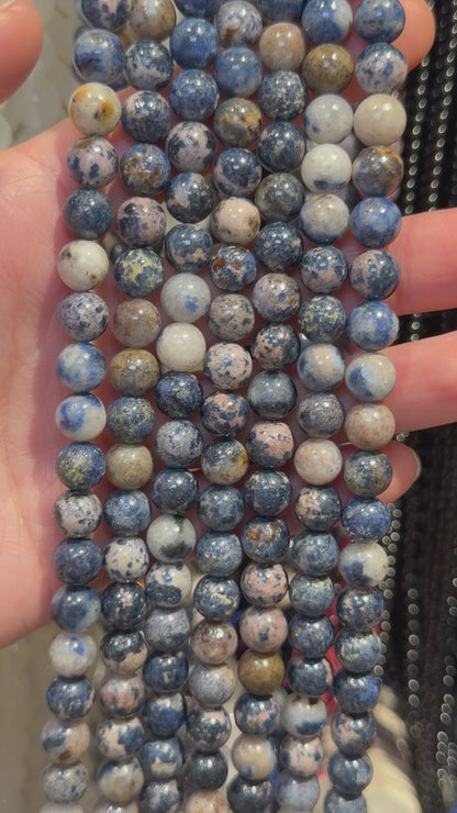 Blue Spinel Bead Strand AA