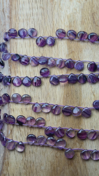 Fil de perle Goutte forme poire 10 mm (2 pierres naturelles disponible)