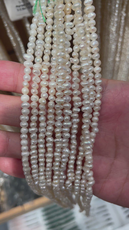 Fil de perle d’eau douce 3.5-4 mm [29]