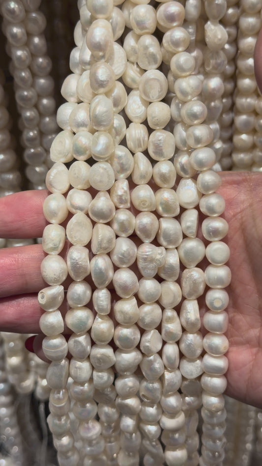 Fil de perle d’eau douce 9-10 mm [87]