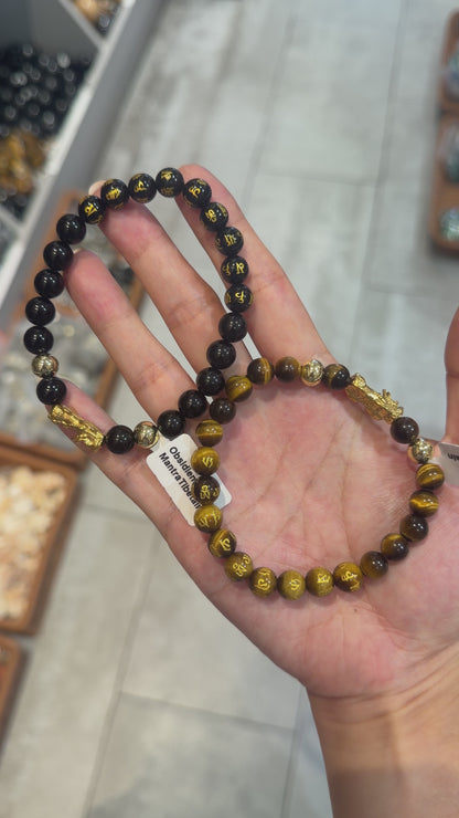 Bracelet 8 mm Chance & prospérité — Dragon Pixiu en acier inoxydable & pierre RESTOCK