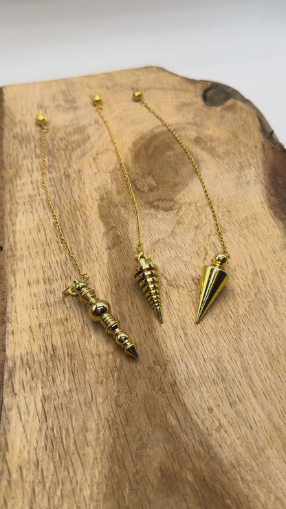 Pendule en laiton doré (3 formes disponible)