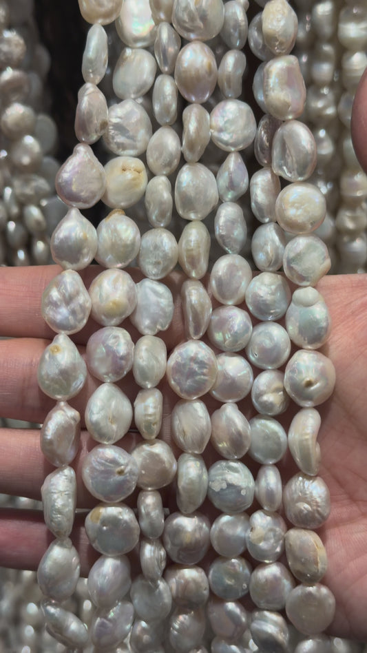 Fil de perle d’eau douce 9x10 mm [96]