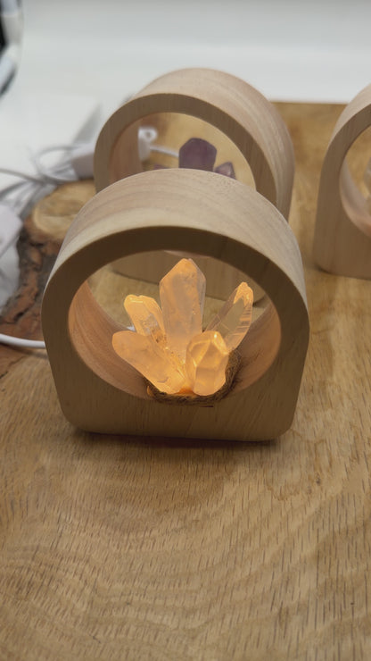 Lampe de nuit/Veilleuse en mini druse (3 pierres disponible) — Alimentation USB-A