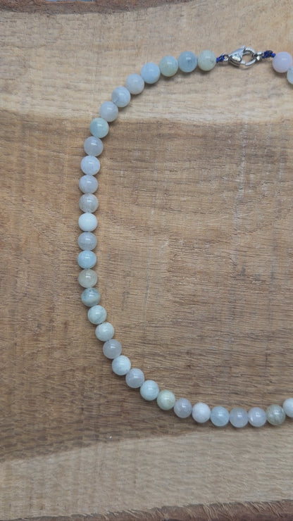 Collier boule Aigue marine multicolore