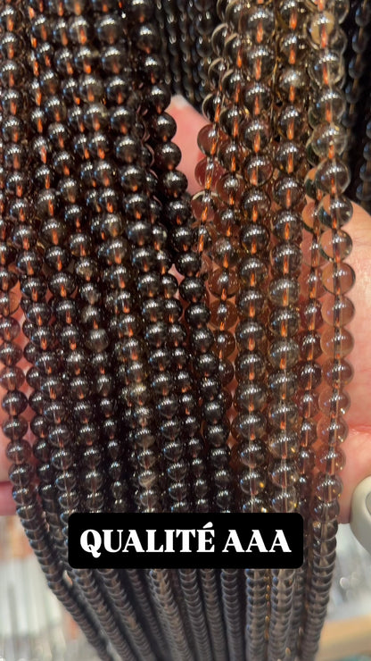 Smoky Quartz A+ Bead Strand