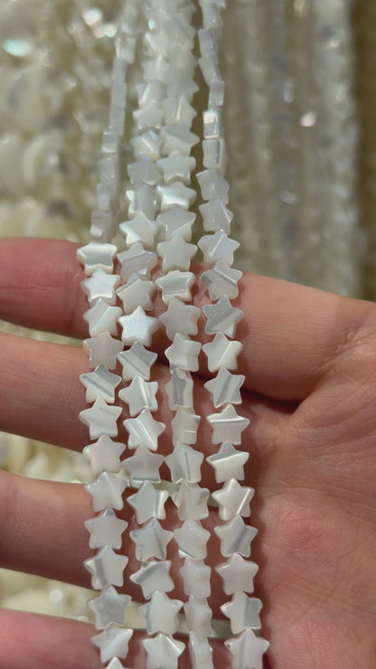 Fil de etoile en nacre blanche