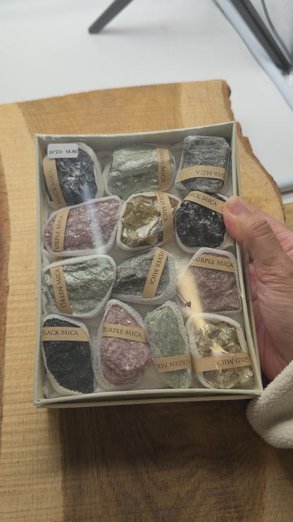 Boîte de Mica brute 18x14x4 cm (n°23)