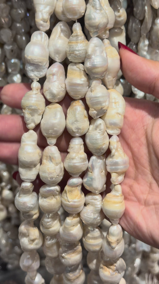 Fil de perle d’eau douce 12x20mm [109]