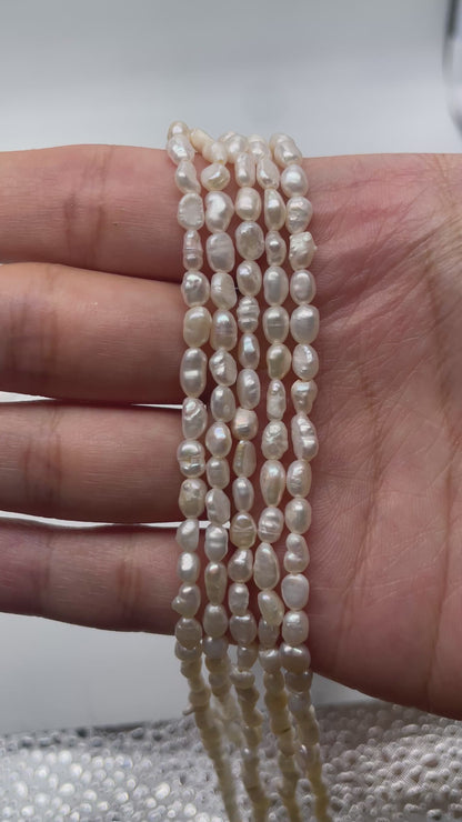 Fil de perle d’eau douce 3-4mm [16]