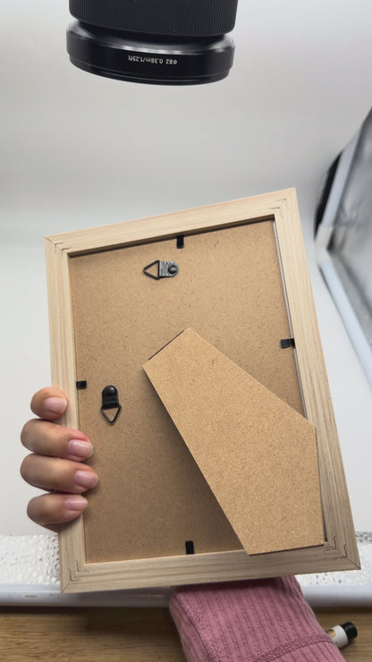 Cadre 7 Chakras avec correspondance des pierres 20.5x15.5 cm