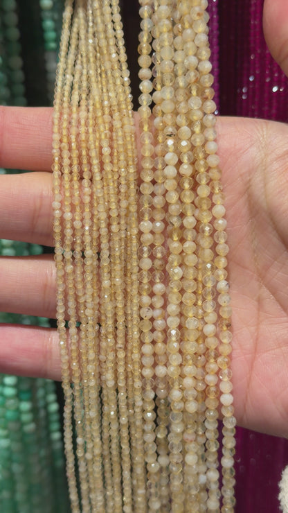 Fil de perles facettées Citrine
