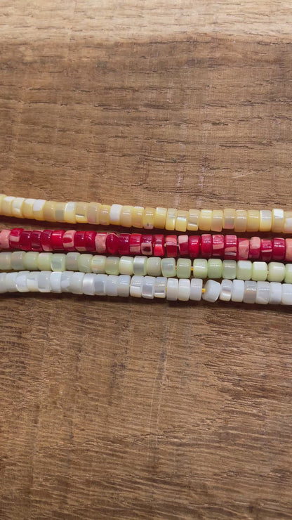 Fil de perle Heishi 4x2 mm en nacre