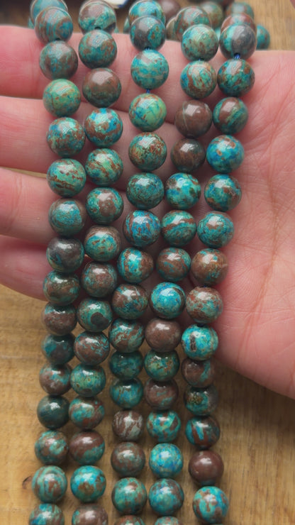 Chrysocolla A Bead Strand (1)