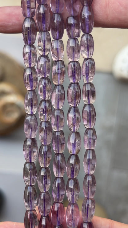 Fil de perle forme libre Améthyste lavande 6x12 mm (référence 128)
